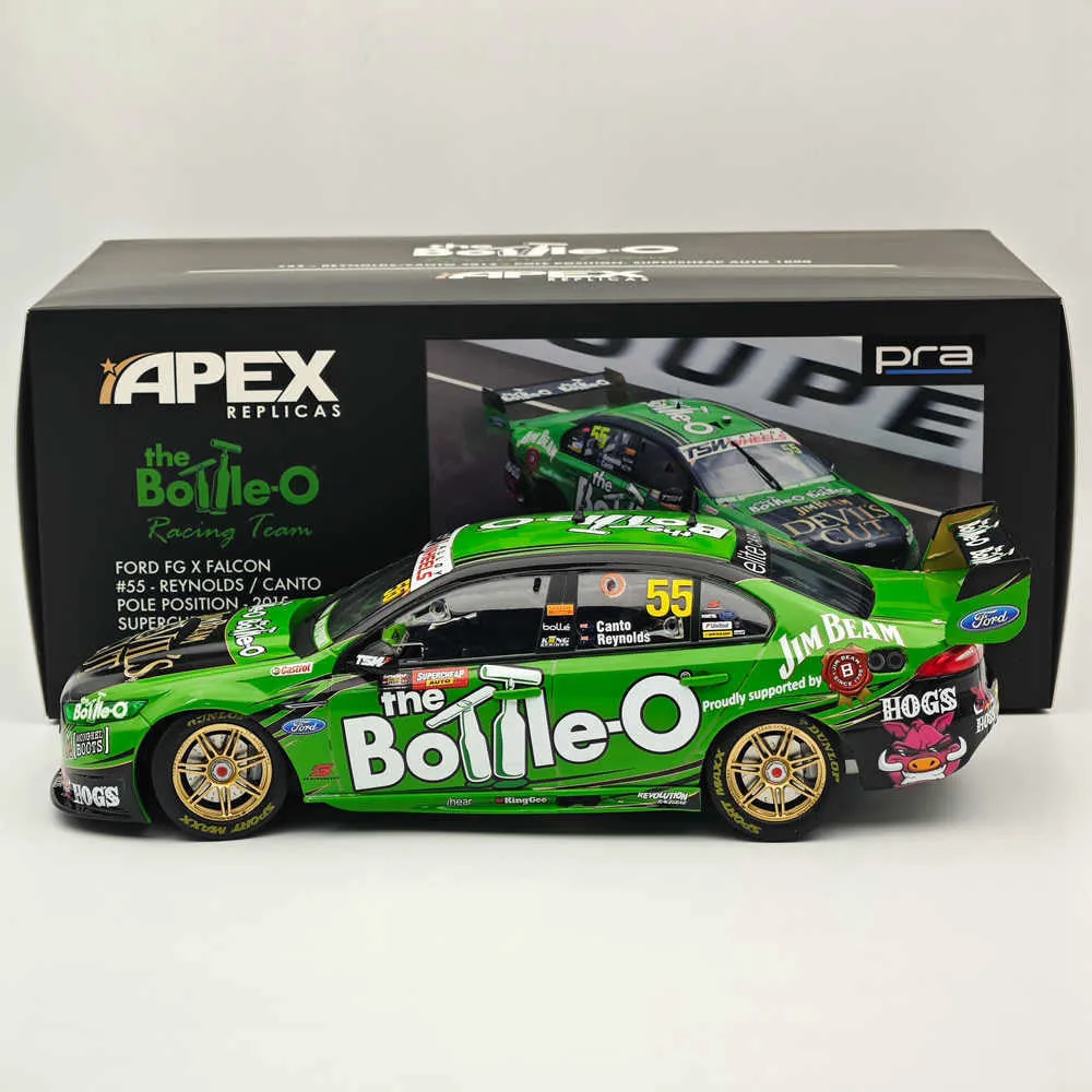 1/18 Apex FORD FG X FALCON #55 REYNOLDS / CANTO POLE POSITION-2015 AD81415 Diecast Models Car Collection Auto Toys Gift