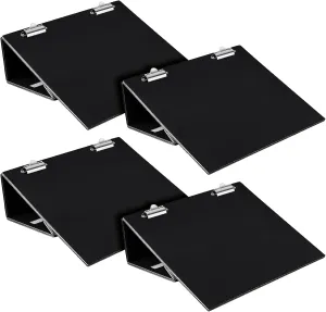 14 x 12 Inch Folding Slant Board for Writing Kids Black Large Sloped Surface Clipboard to Improve Handwriting Legibility Posture Endurance for Office Classroom Tool(4 Pcs)