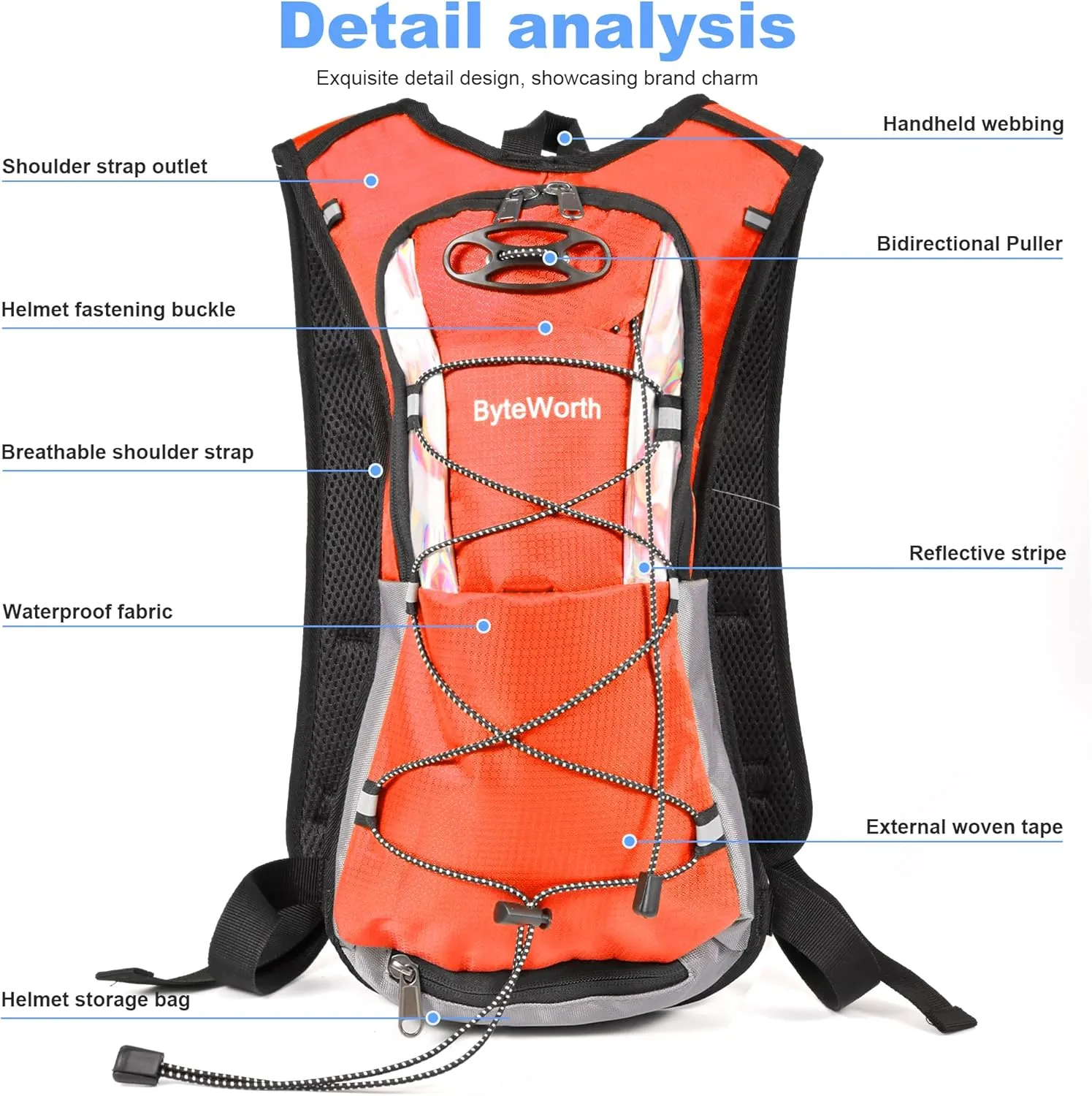 16L Hydration Backpack wtih 2L Leakproof Bladder & Emergency Whistle Ultralight Cycling Running & Camping Backpack for Outdoor Adventures (Men & Women) 2025 Upgrade