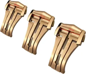 16mm 18mm 20mm Black Rose Gold Deployment Watch Buckle For Omega Leather Strap Rubber Band Silver Steel Folding Clasp Gift Tools