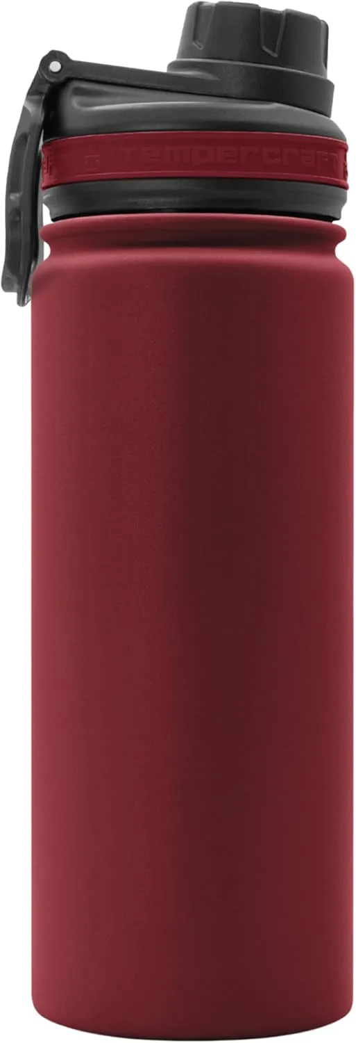 18 oz Vacuum Insulated Sport Bottle | Custom Laser Engraved Options | Stainless Steel, Double-Walled, Wide Mouth