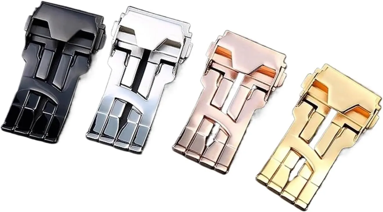 18mm 22mm watch folding buckle Fit For HUBLOT BIG BAND silver rose gold black soild stainless steel metal men watch strap Clasp tool