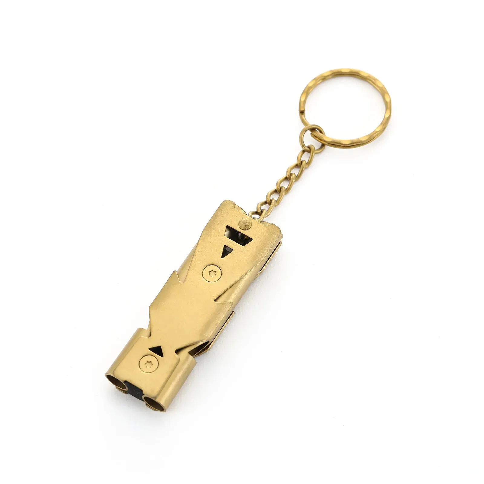 1Pcs Double Pipe Whistle Pendant Keychain High Decibel Portable Outdoor Survival Emergency Camping Tool Multifunction Whistle