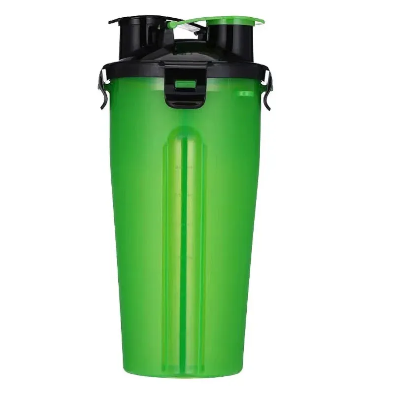 2 IN 1 Dog Travel Water Bottle Collapsible  Pet Food Container with Collapse Outdoor Double Used Bowls for Outdoor