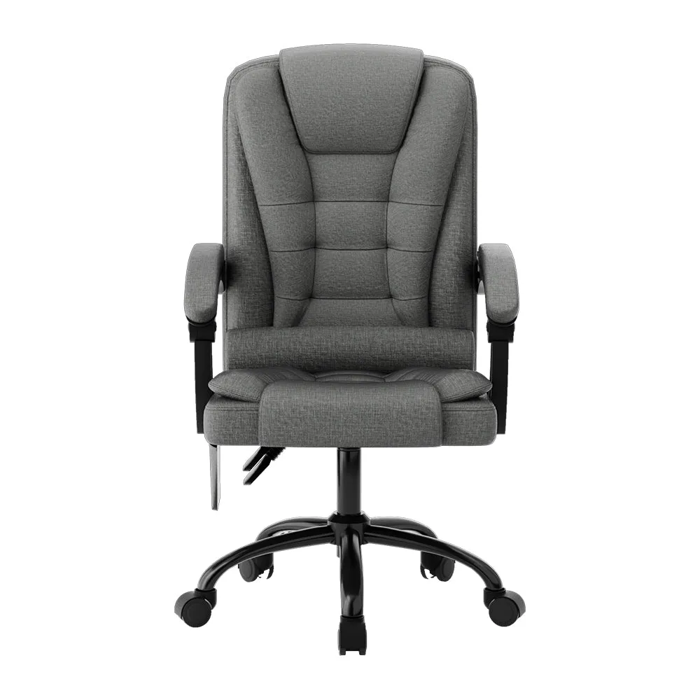 2 Point Massage Office Chair Fabric Grey