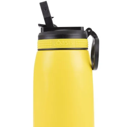 2 x Oasis 780ml Stainless Steel Insulated Drink Bottle w/ Sipper Sprout - Yellow