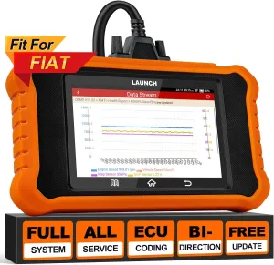 2025 LAUNCH Creader Elite V2.0 for Fiat, Full System Bidirectional Scan Tool, OBD2 Scanner, All Reset Service, Automotive Code Reader, ECU Coding, AUTO VIN, Battery Registration, Lifetime Free Update