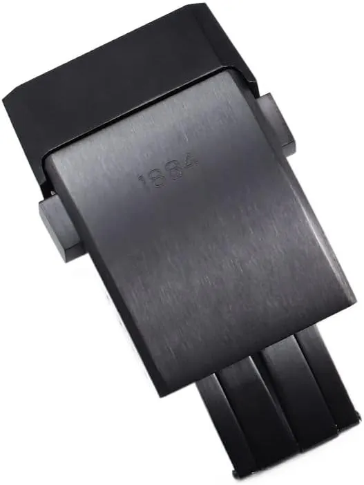 20mm Silver Black Solid Stainless Steel Deployment Clasp for Breitling Watchband Matt Frosted Metal Buckle (Color : Matt Silver, Size : 20mm)