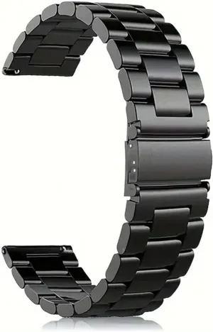 22mm Width Quick Release Full Stainless Steel Watchband Wristwatch Universal Flat Head Watch Strap Accessories