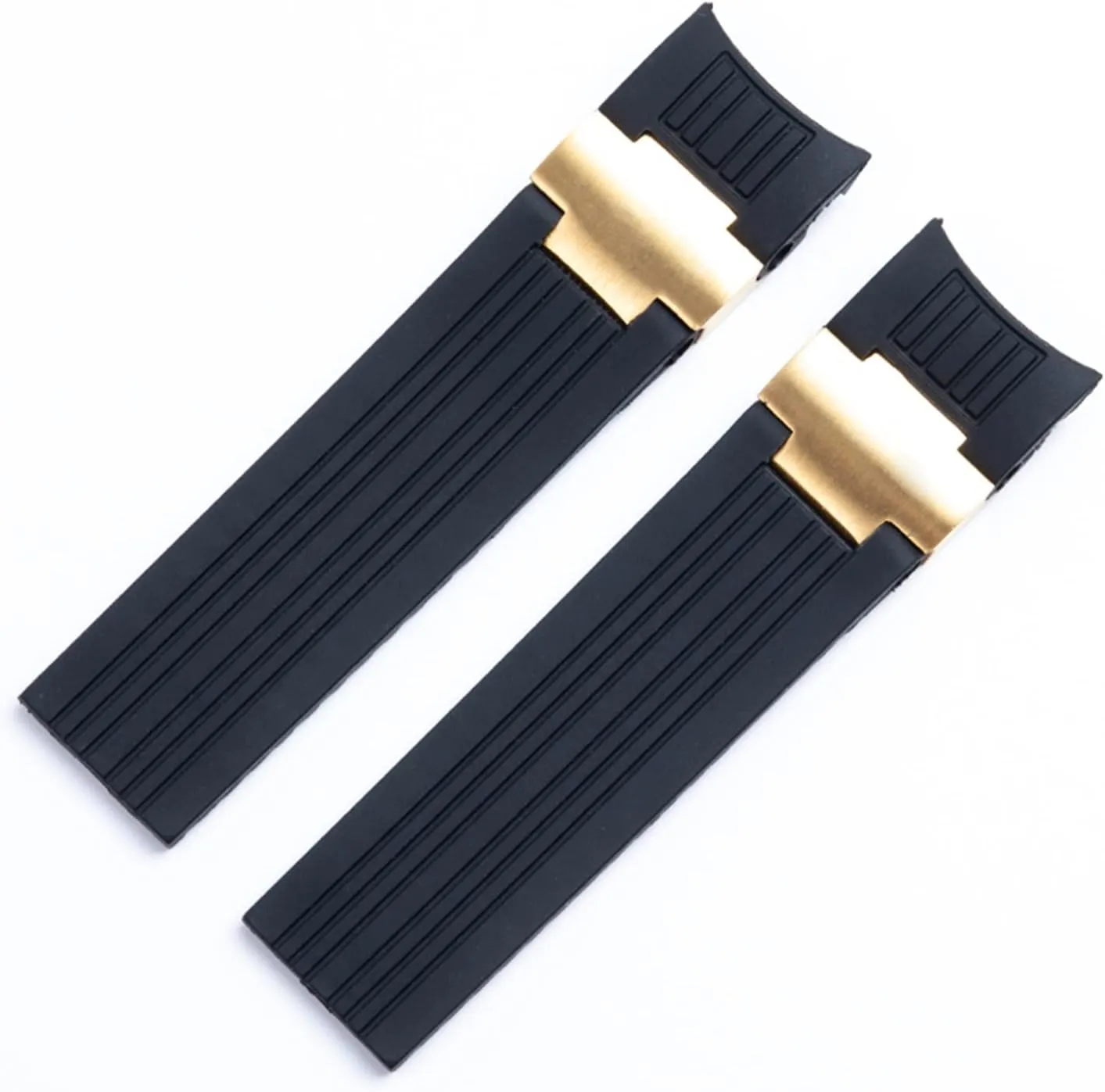 22x20mm DIVER and MARINE Waterproof Soft Silicone Rubber Watchband Wrist Watch Band Belt For Strap Folding Buckle