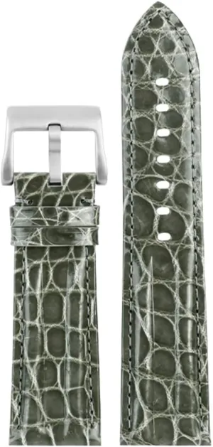23mm crocodile Watch Strap Watchband For Blancpain 5000 5015 Fathoms Watch Black Blue Soft Strap Folding Buckle