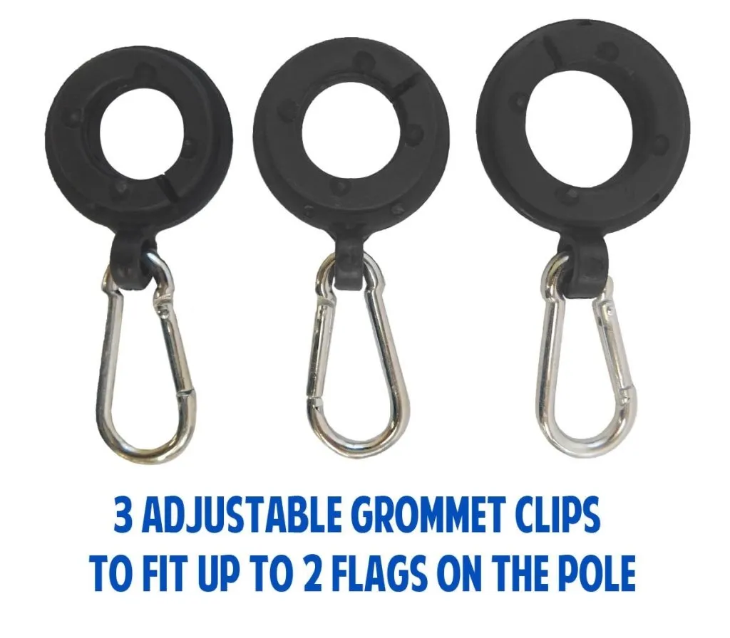 24ft Fiberglass Telescoping Flag Pole & Ground Spike Kit
