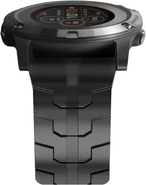 26mm Mecha Steel Bands Compatible for Garmin Fenix 8 51mm/7X/6X/5X Plus Band,Quick Fit Rugged Utra Metal Strap with Folding Clasp for Fenix 3/3 HR/Tactix/Epix Pro2 51mm/Instinct 3-50mm/Instinct 2X Men