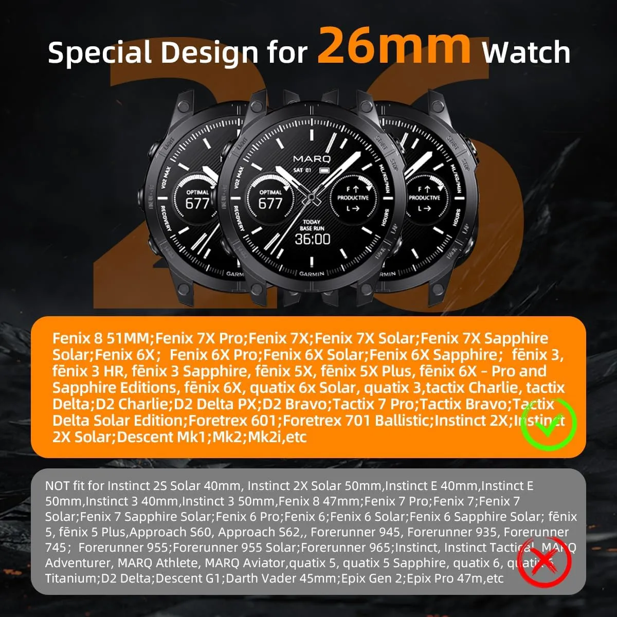 26mm Mecha Steel Bands Compatible for Garmin Fenix 8 51mm/7X/6X/5X Plus Band,Quick Fit Rugged Utra Metal Strap with Folding Clasp for Fenix 3/3 HR/Tactix/Epix Pro2 51mm/Instinct 3-50mm/Instinct 2X Men