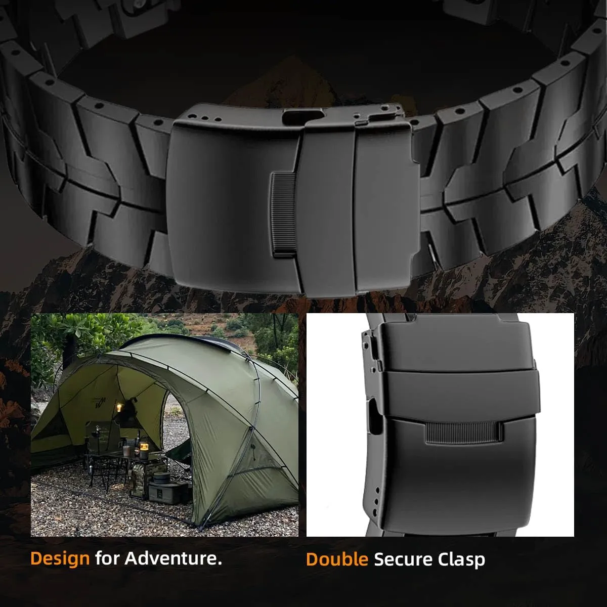26mm Mecha Steel Bands Compatible for Garmin Fenix 8 51mm/7X/6X/5X Plus Band,Quick Fit Rugged Utra Metal Strap with Folding Clasp for Fenix 3/3 HR/Tactix/Epix Pro2 51mm/Instinct 3-50mm/Instinct 2X Men