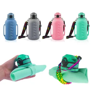 2L Collapsible Motivational Water Bottle
