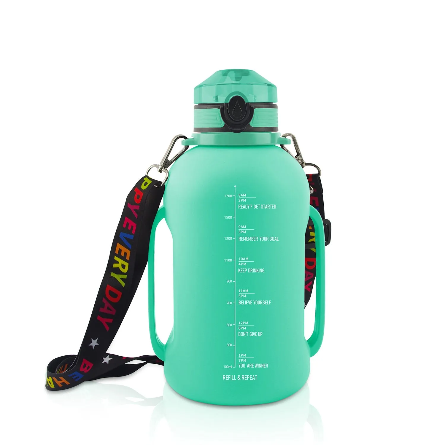 2L Collapsible Motivational Water Bottle