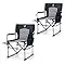 2pcs Camping Directors' Chair with Side Table,Portable Folding with Compact Size