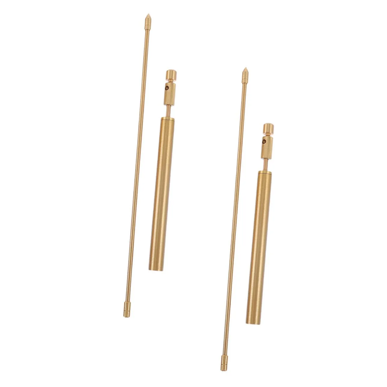 2pcs Copper Dowsing Rods Portable Water Detection Divining Tool with Storage Bag Flexible Rods for Energy and Feng Shui Practice Present for Friends and Family