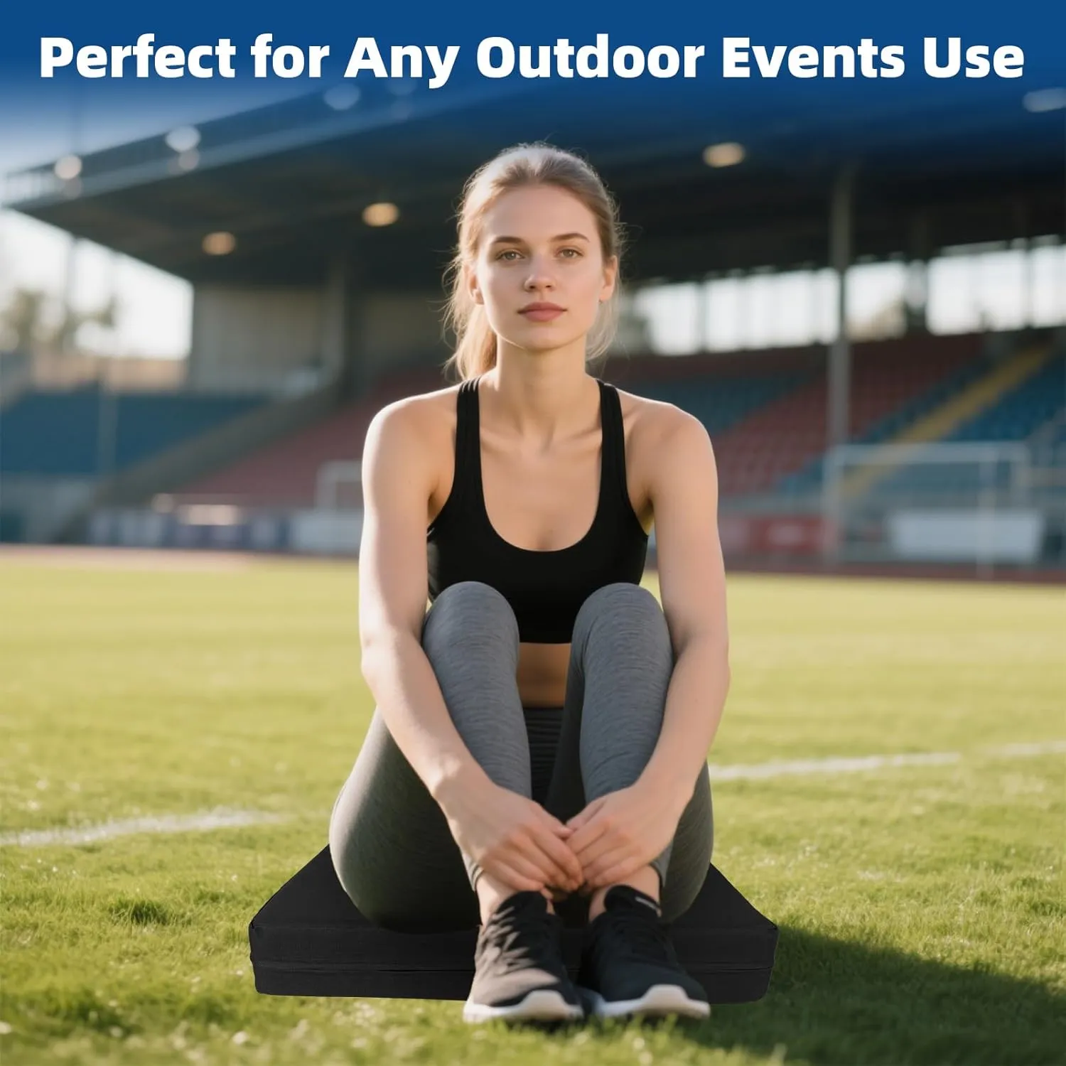 3.15" Thick Stadium Seats for Bleachers Waterproof Portable Bleacher Chairs, Padded Stadium Chair for Adults at Sports Events and Concert, Portable Outdoor Seat Mat