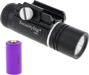 320LM Rail Mounted Compact Rifle Light, Mini Tactical Flashlight for Shotgun Airsoft Ar Rifle R15, Gun Attachment Pistol Flashlight Weapon Light for Mlok/Picatinny Mount, with Battery