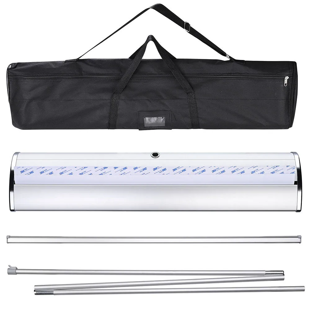 33" Roll Up Retractable Aluminum Banner Stand w/ Bag