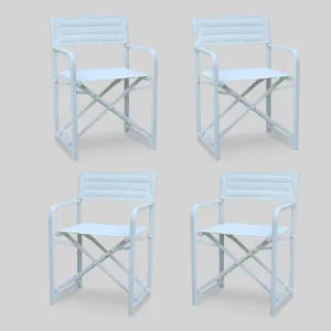 34(H) inch Outdoor Camping Chairs, Portable Patio Director's Chairs with Folding Aluminum Frame