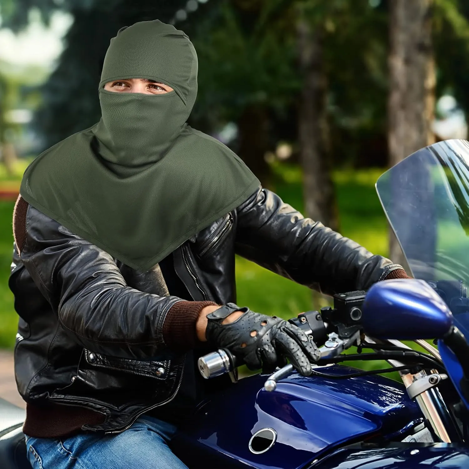 4 Piece Balaclava Face Covering Summer Balaclava Sun Protection Long Neck Cover for Men Women