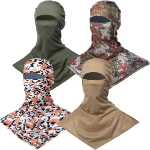4 Piece Balaclava Face Covering Summer Balaclava Sun Protection Long Neck Cover for Men Women