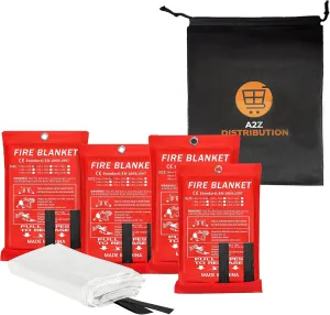 40”x40” Fire Blanket for Home and Kitchen, Emergency Fire Extinguisher Blanket, High Heat Resistant Fire Suppression for Home Safety Kitchen, and Camping (4)