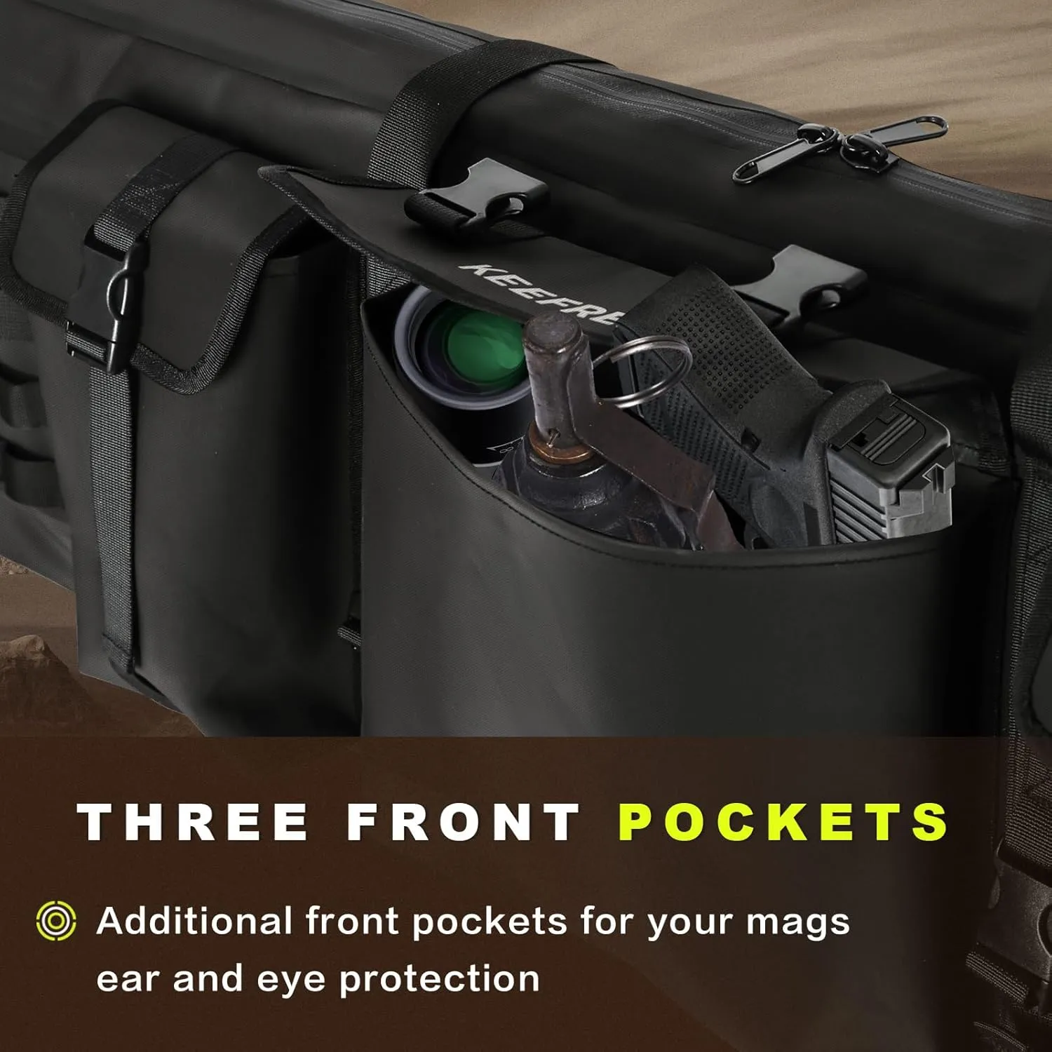 42" 48" Long Hunting Bag Tactical Backpack Gun Bag for Outdoor Hunting Hiking Fishing Shooting with Watertight Zipper