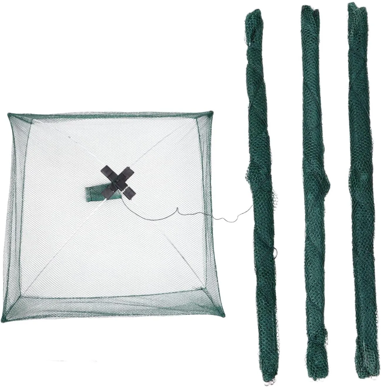 4Pcs Automatic Folding Fishing Nets Umbrella Shaped Hand Thrown Fishing Gear for Efficient Crayfish Crab Catching Lightweight Portable Fishing Equipment