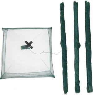 4Pcs Automatic Folding Fishing Nets Umbrella Shaped Hand Thrown Fishing Gear for Efficient Crayfish Crab Catching Lightweight Portable Fishing Equipment