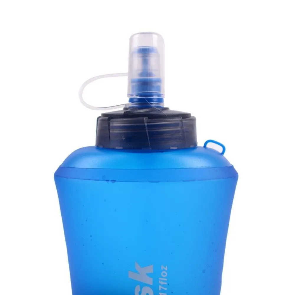 500ml Soft Folding Collapsible Water Bottle Soft Drink Water Bottle Water Bag Flask For Outdoor Sport Running Cycling