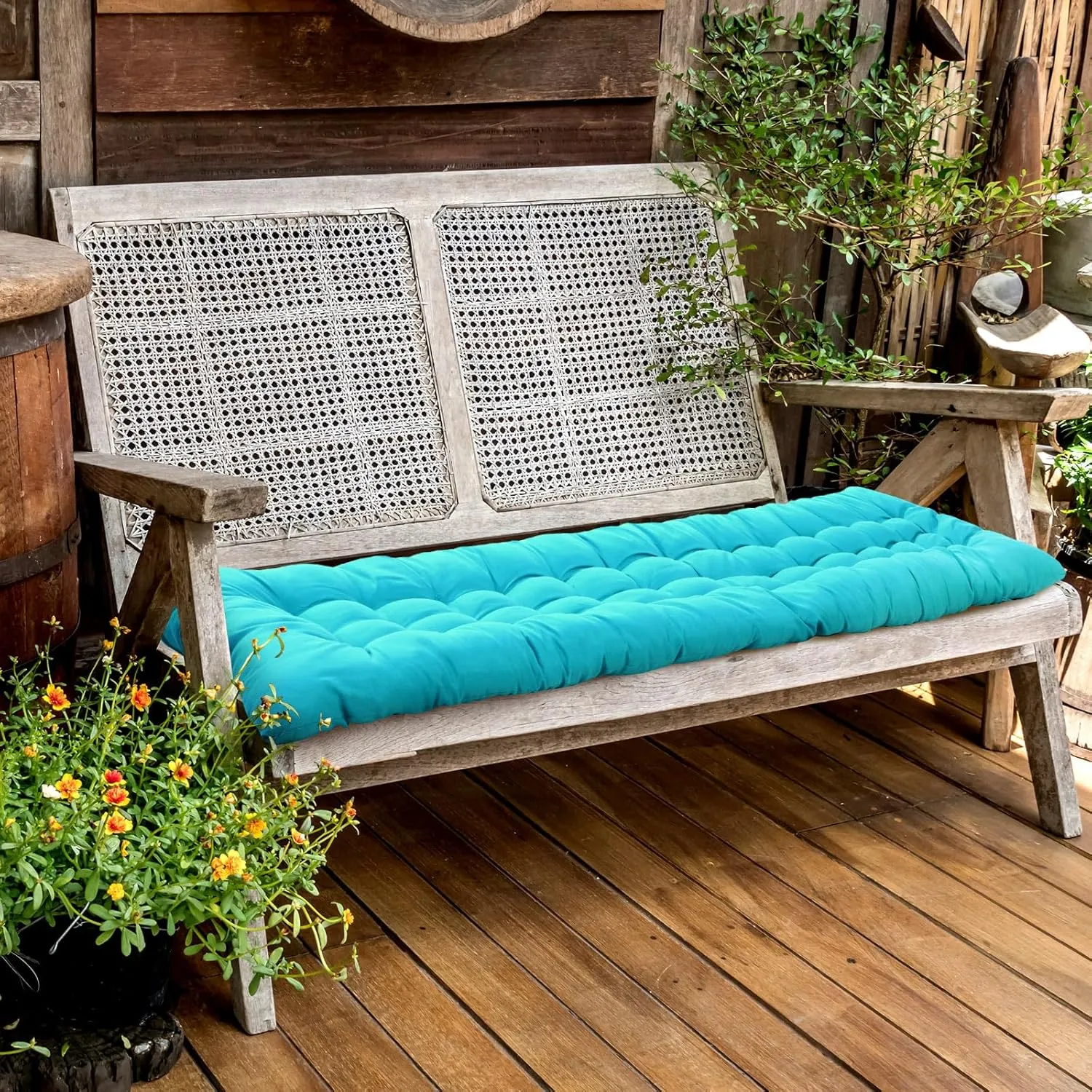 67 x 19 Inch Chaise Lounge Cushions Soft Lounge Chair Cushion Gravity Chair Cushion Sofa Lawn Furniture Cushion Pad with 6 Tie for Outdoor Indoor Patio Home Without Headrest (Lake Blue,2 Pcs)
