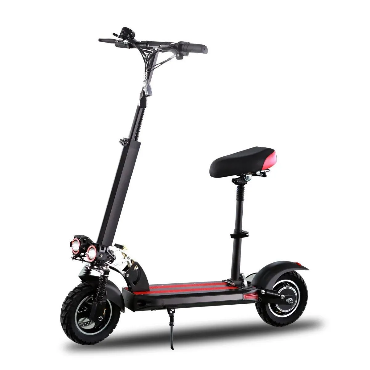 800W Powerful Electric Scooter 48V 15AH Max Speed 50KM/H 50KM Range 10'' Tires Dual Shock Absorbing Folding EScooter for Adults