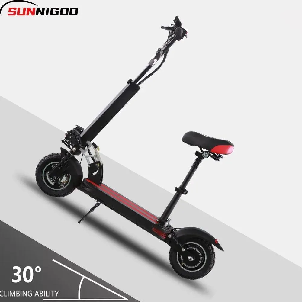 800W Powerful Electric Scooter 48V 15AH Max Speed 50KM/H 50KM Range 10'' Tires Dual Shock Absorbing Folding EScooter for Adults