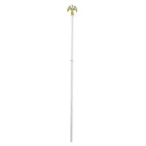 8ft White Aluminum Flag Pole (Eagle Top)