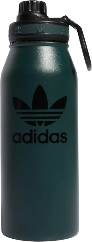 adidas Originals 1 Liter (32 oz) Metal Water Bottle, Hot/Cold Double-Walled Insulated 18/8 Stainless Steel
