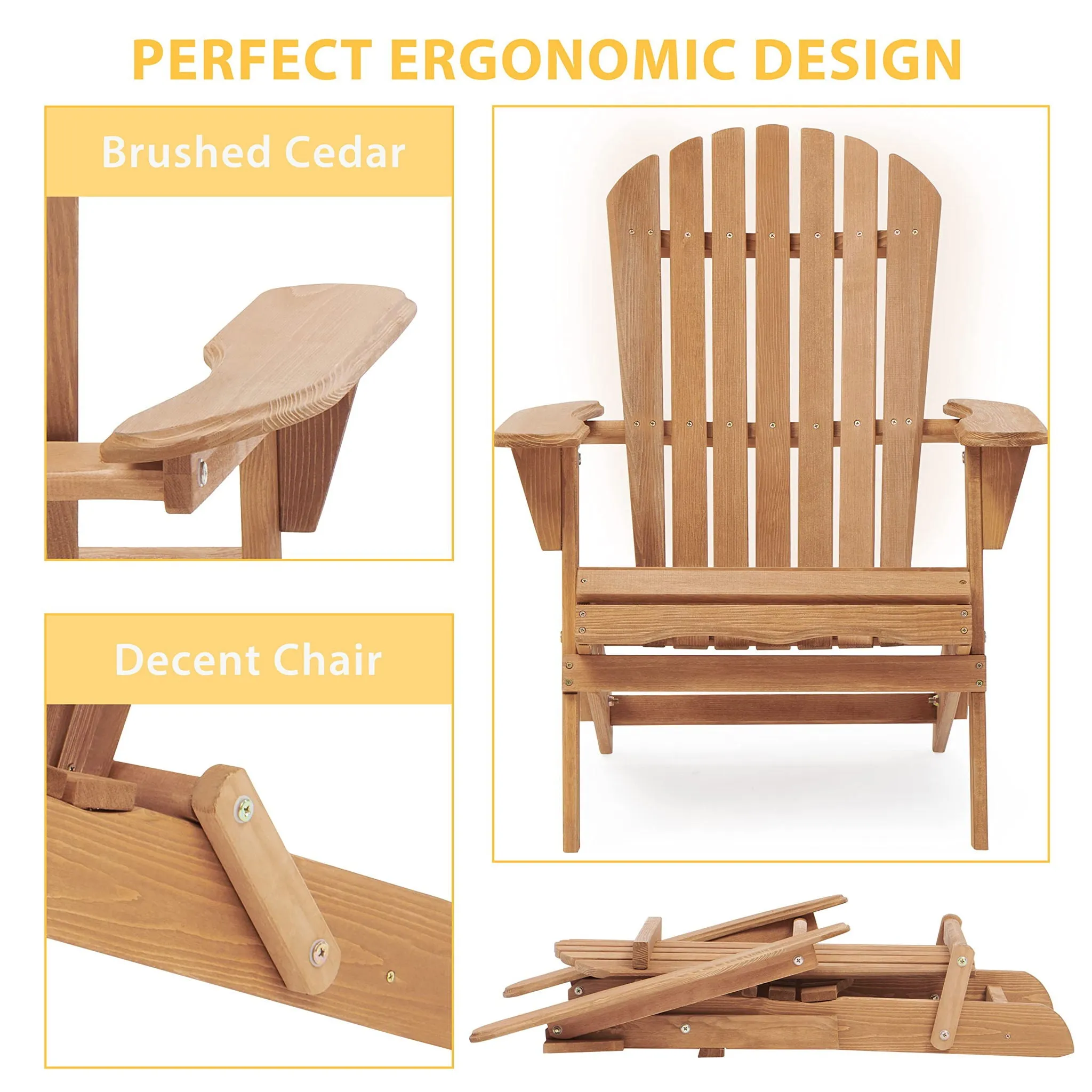 Adirondack Flexible customer care Voice-controlled Chair (Set Garden For Patio 2) Cedar Chair Solid Folding Wood Wooden Patio Chair Lounge Garden of For Outdoor Lounge