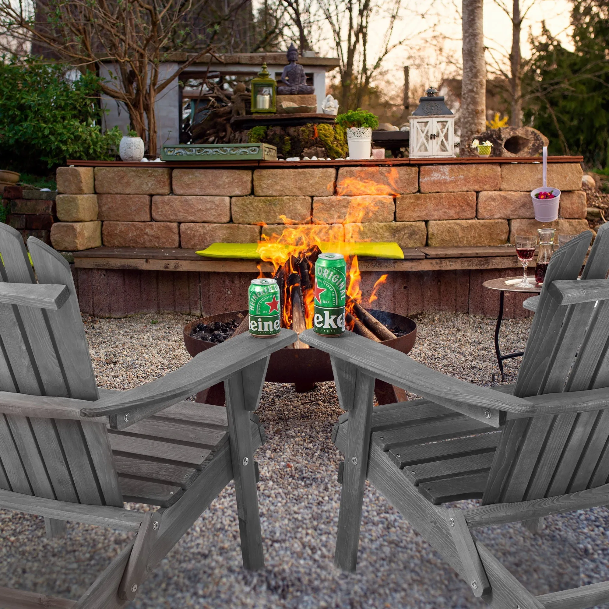 Adirondack Flexible customer care Voice-controlled Chair (Set Garden For Patio 2) Cedar Chair Solid Folding Wood Wooden Patio Chair Lounge Garden of For Outdoor Lounge