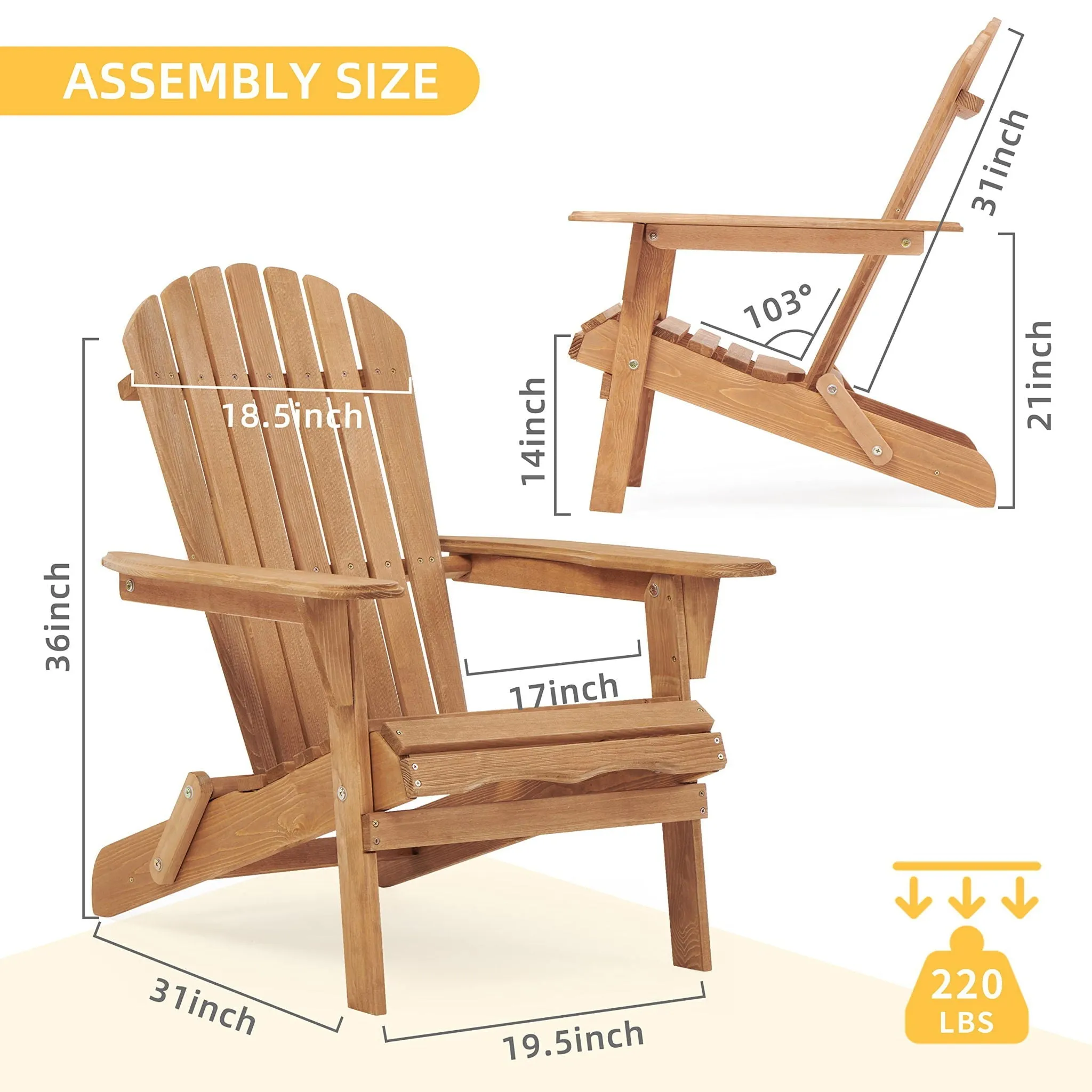 Adirondack Flexible customer care Voice-controlled Chair (Set Garden For Patio 2) Cedar Chair Solid Folding Wood Wooden Patio Chair Lounge Garden of For Outdoor Lounge
