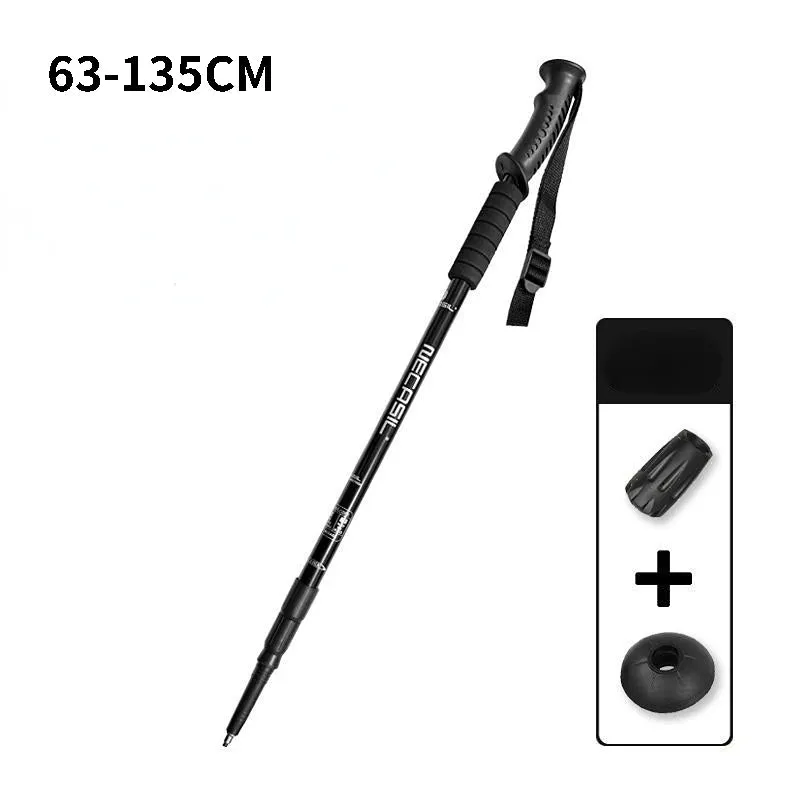 Adjustable Ultralight Aluminium Alloy Trekking Poles - Folding Walking Stick for Trail Running, Hiking, and Tourism