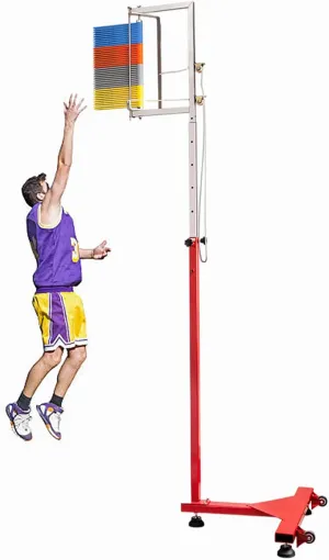 Adults Vertical Jump Tester, 1.4 M - 3 M Adjustable Vertical Jump Trainer for Basketball, Jumping Height Measurer Pole, for Basketball Court, Gym, School Playground