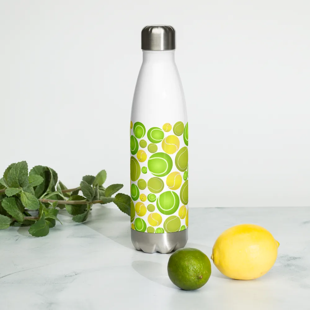 Allover Tennis Balls Stainless Steel Water Bottle
