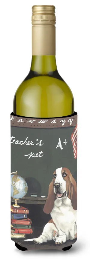 Basset Hound Teacher's Pet Wine Bottle Hugger PPP3013LITERK