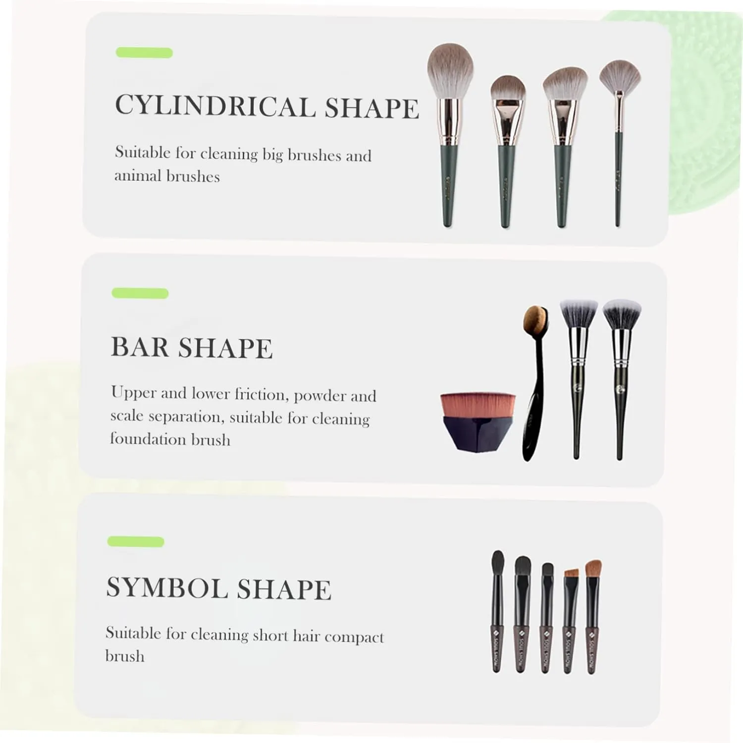 Beaupretty 15pcs Portable Silicone Makeup Brush Efficient Cosmetics Tool Cup Design Convenient for Quick Cleaning and Space-saving Unique
