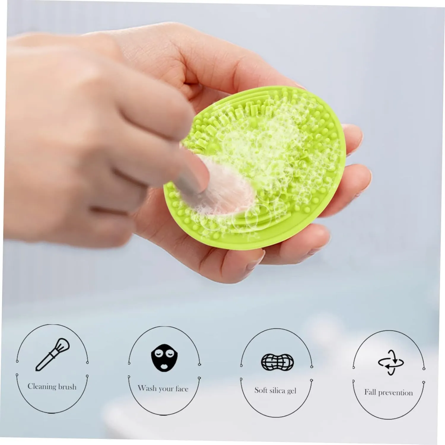 Beaupretty 15pcs Portable Silicone Makeup Brush Efficient Cosmetics Tool Cup Design Convenient for Quick Cleaning and Space-saving Unique