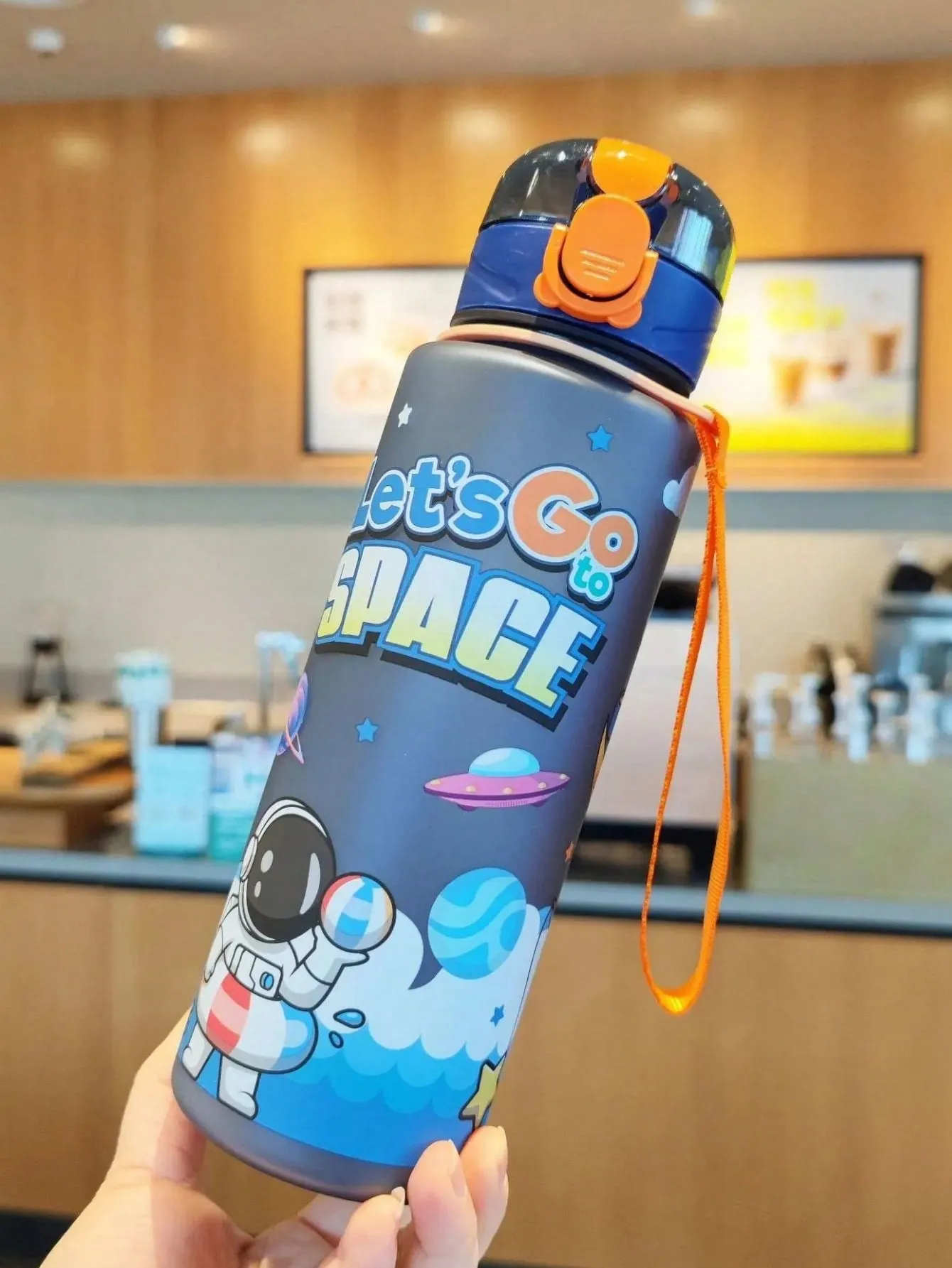 Best water bottles for travel|1pc Space Astronaut Portable Cartoon Water Bottle