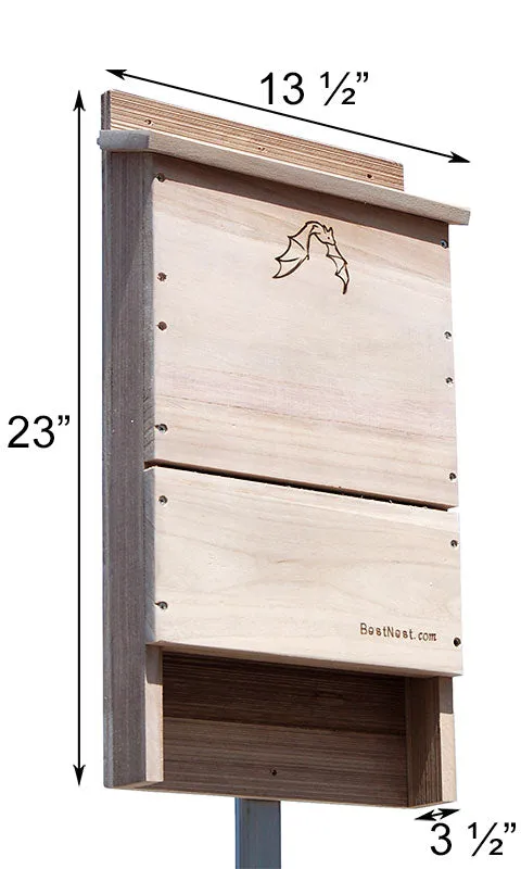 BestNest Single-Celled Bat House Kit with Pole, 85 bats